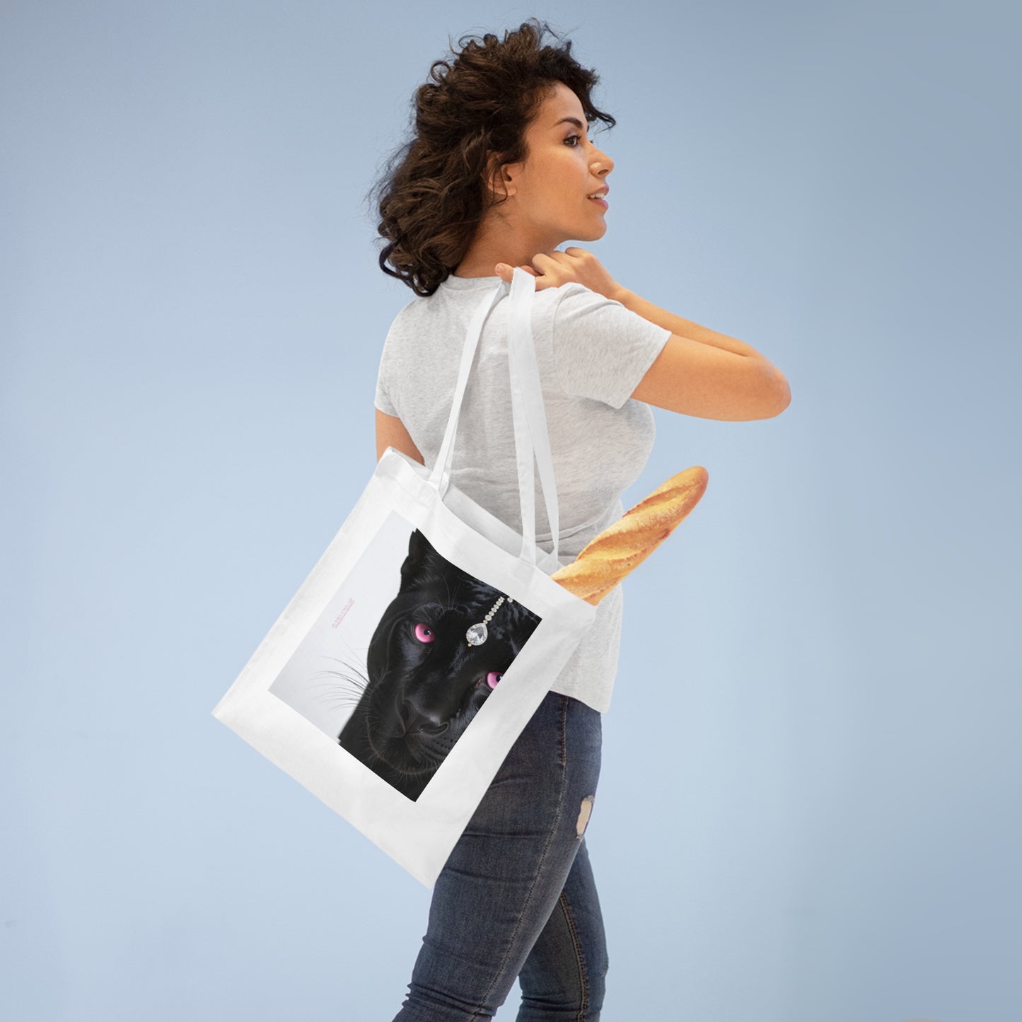 Black Panther Tote Bag/ 100 % Cotton, sustainable, 2 colours options, women empowering