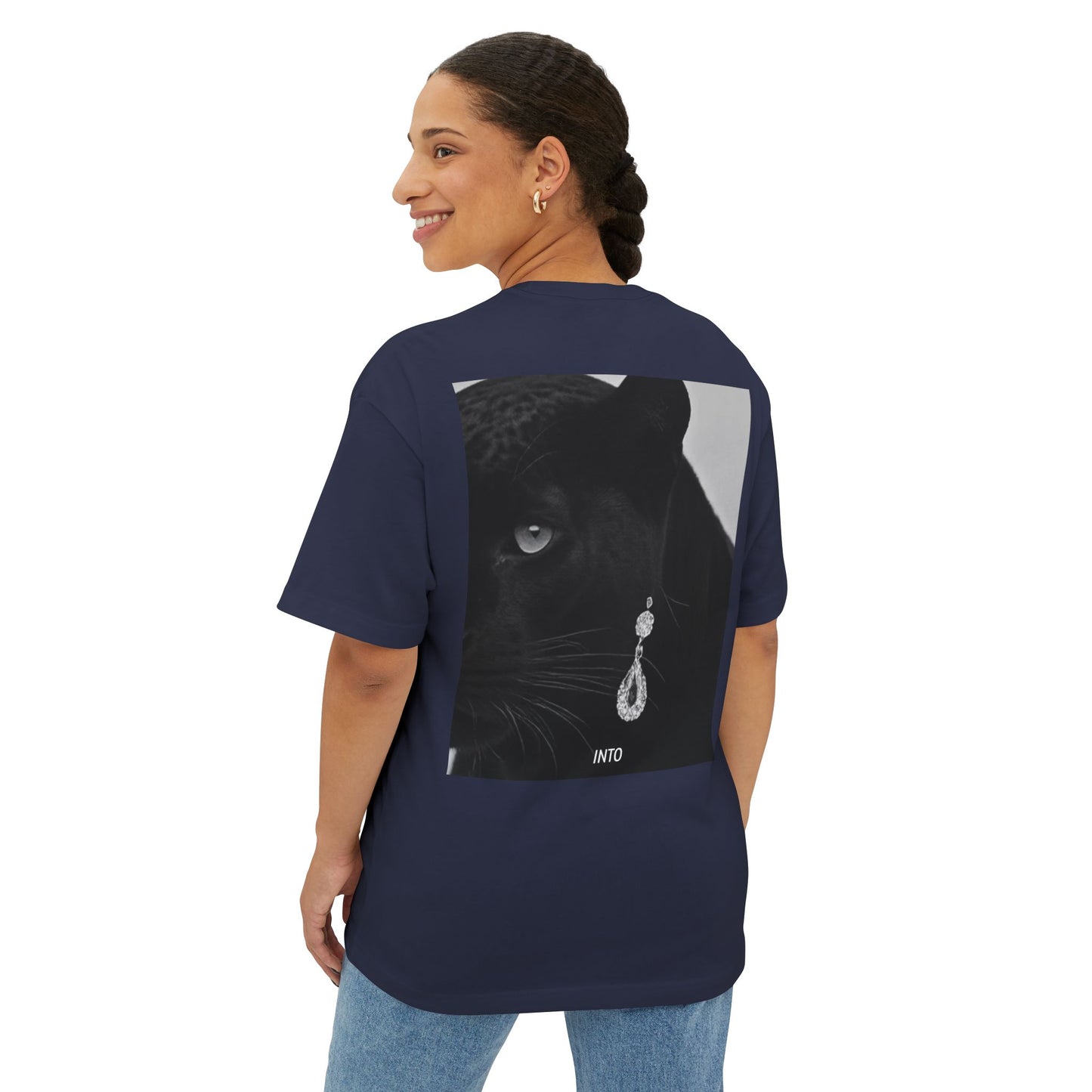 Panther Spirit Oversized Tee, Unisex Graphic Tee for Animal Lovers, Casual Wear, Spirit Week, Gift for Her/Him, Stylish Comfort