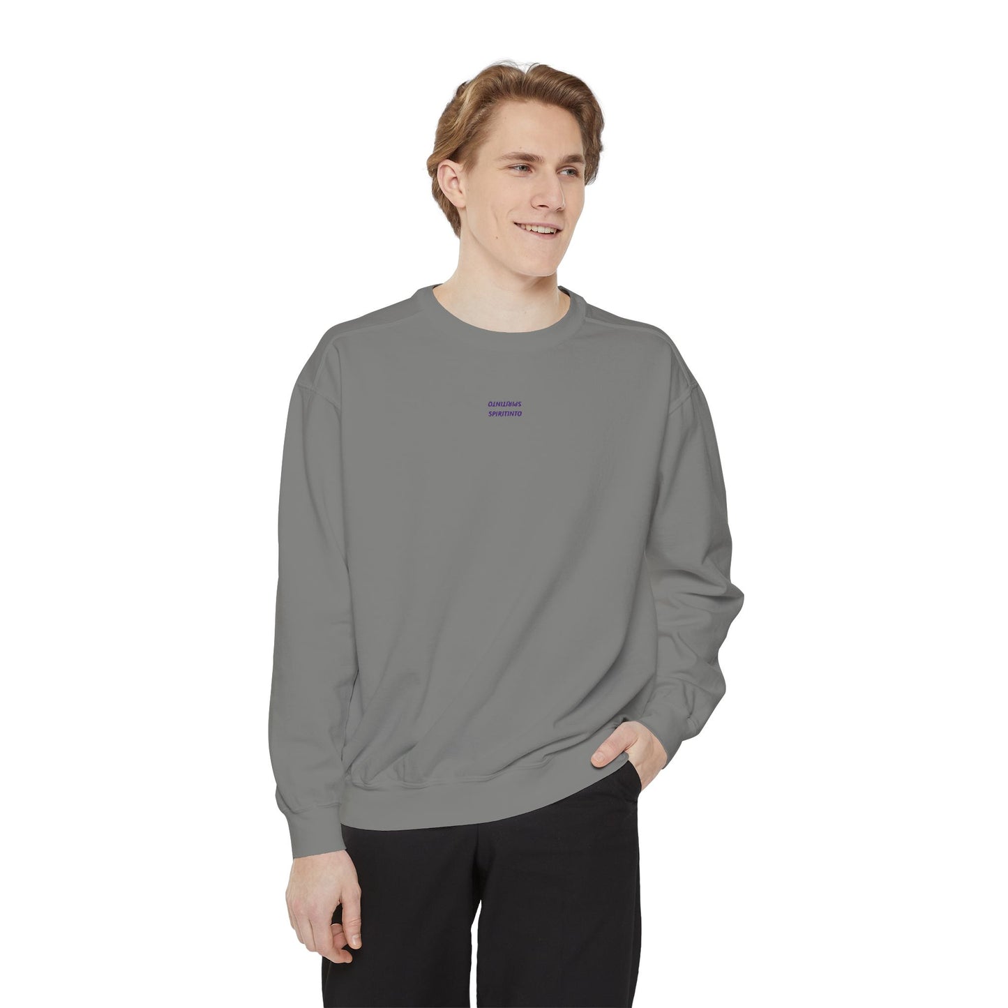 Black Panther with stripes Sweatshirt, Unisex Garment-Dyed Apparel, Cozy Streetwear
