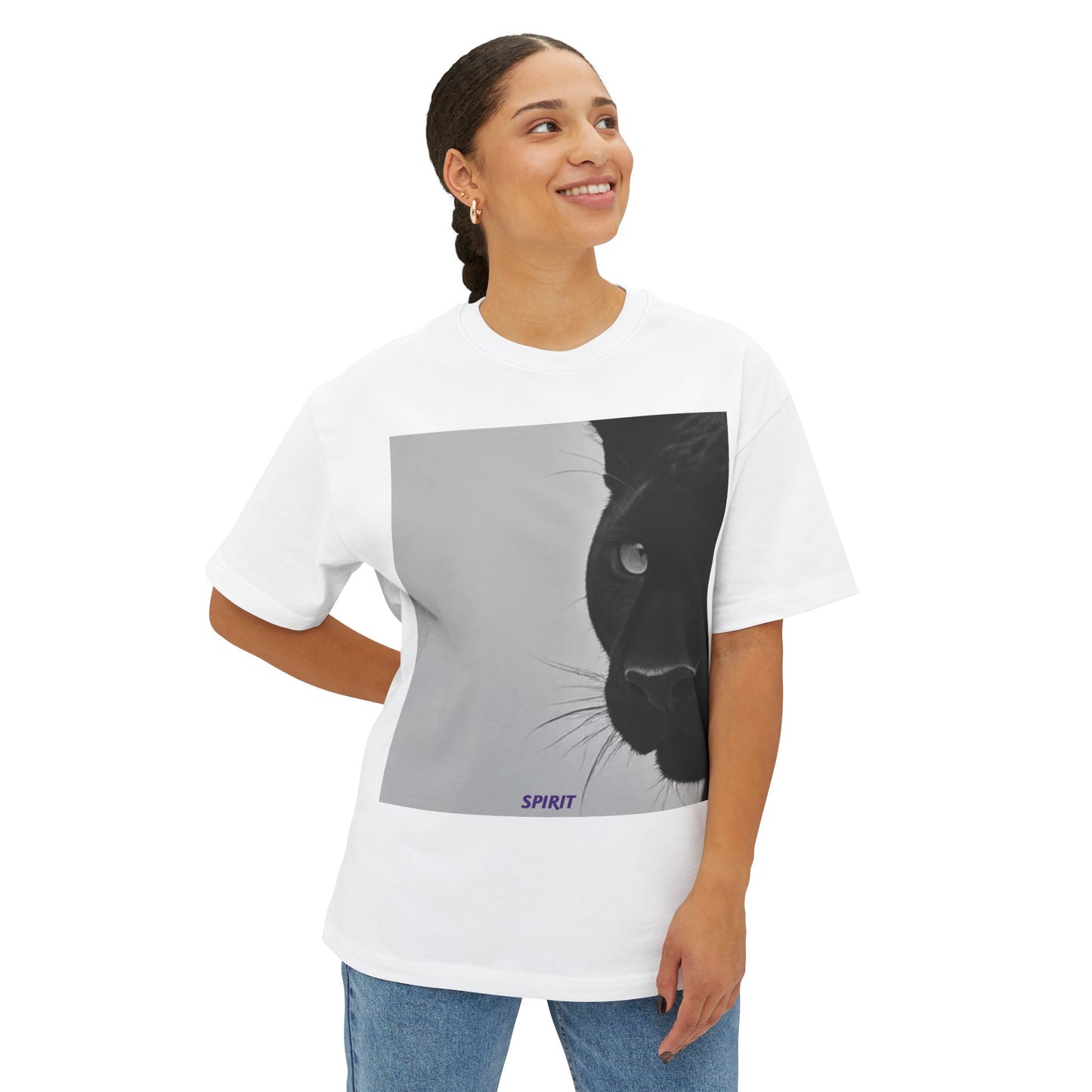 Panther Spirit Oversized Tee, Unisex Graphic Tee for Animal Lovers, Casual Wear, Spirit Week, Gift for Her/Him, Stylish Comfort