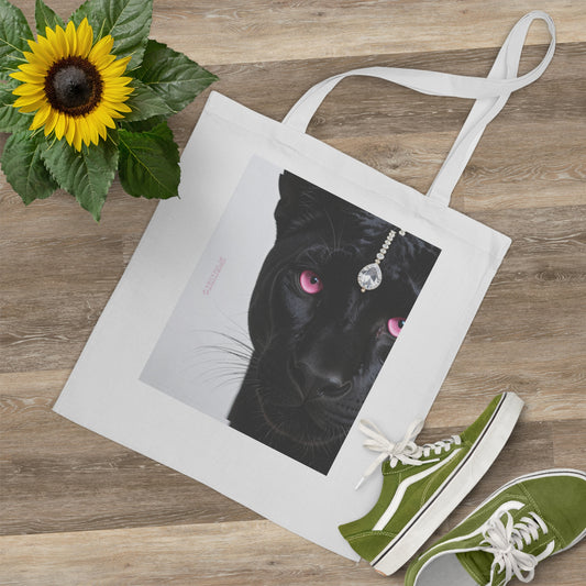 Black Panther Tote Bag/ 100 % Cotton, sustainable, 2 colours options, women empowering