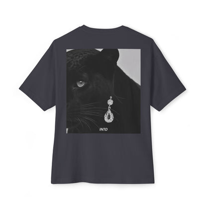 Panther Spirit Oversized Tee, Unisex Graphic Tee for Animal Lovers, Casual Wear, Spirit Week, Gift for Her/Him, Stylish Comfort