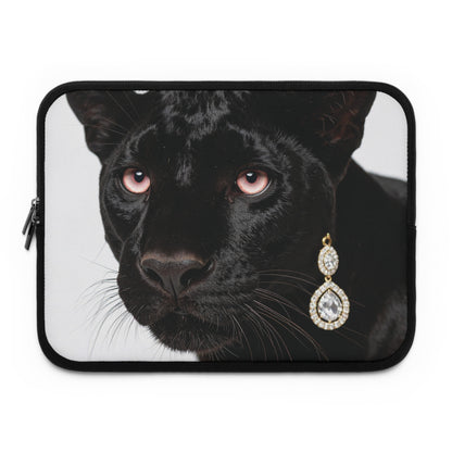 Elegant Panther Laptop Sleeve, Stylish Computer Bag, Trendy Tech Accessory 13"