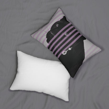 Elegant Panther Lumbar Pillow, Stylish Decor, Home Accent, Unique Sofa Cushion, Cozy Throw Pillow