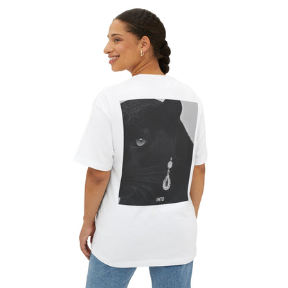 Panther Spirit Oversized Tee, Unisex Graphic Tee for Animal Lovers, Casual Wear, Spirit Week, Gift for Her/Him, Stylish Comfort