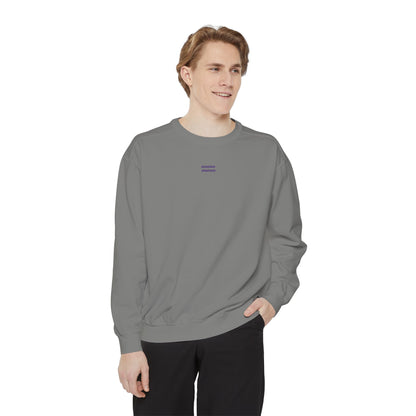 Black Panther with stripes Sweatshirt, Unisex Garment-Dyed Apparel, Cozy Streetwear